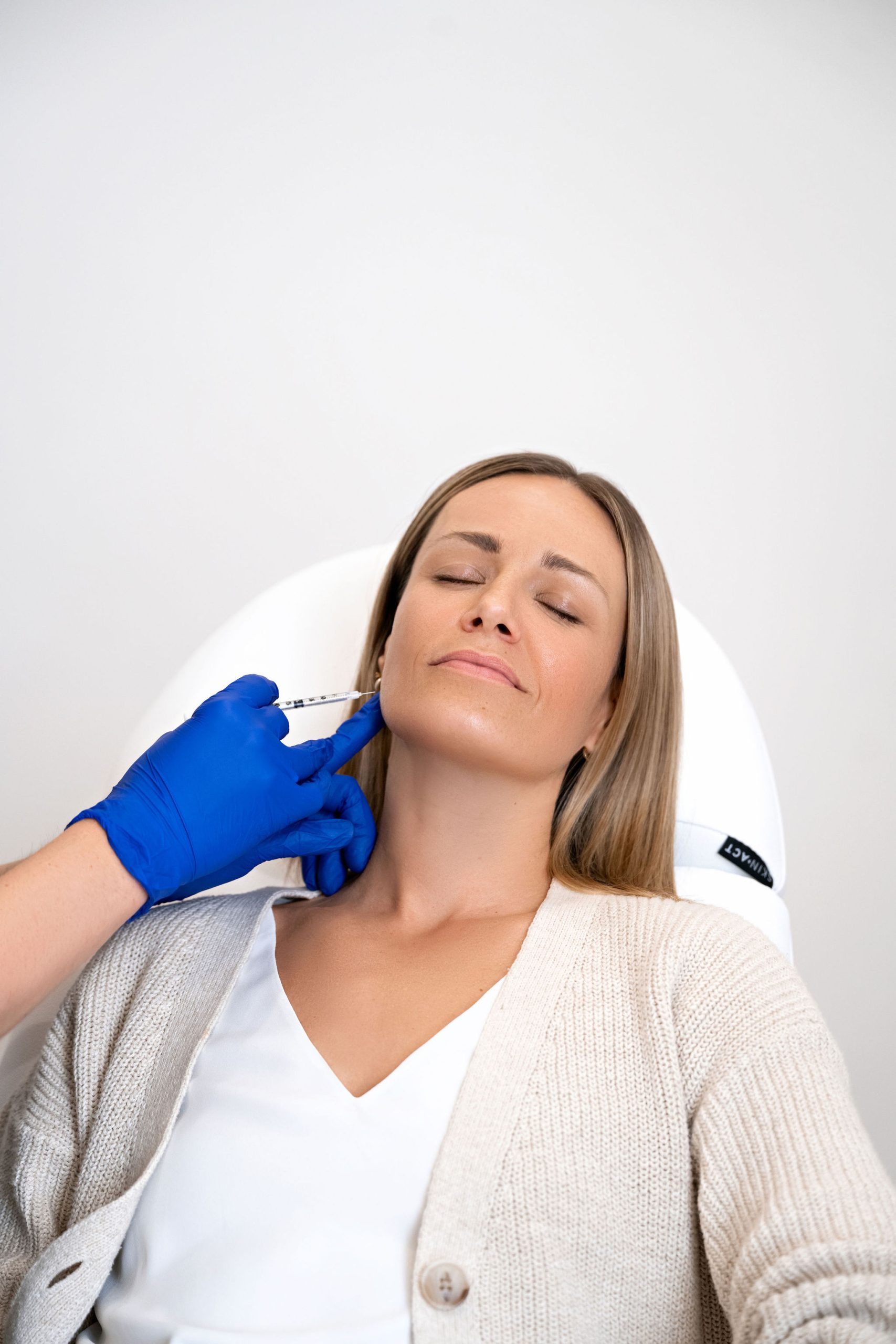 woman receiving botox injection for TMJ in Arnprior Ontario