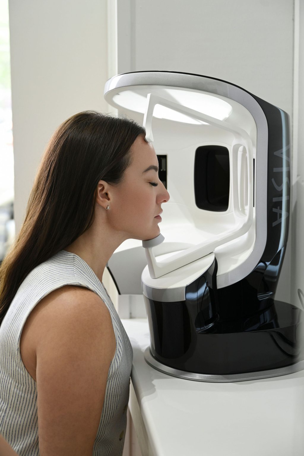 woman receives visia skin analysis in arnprior ontario